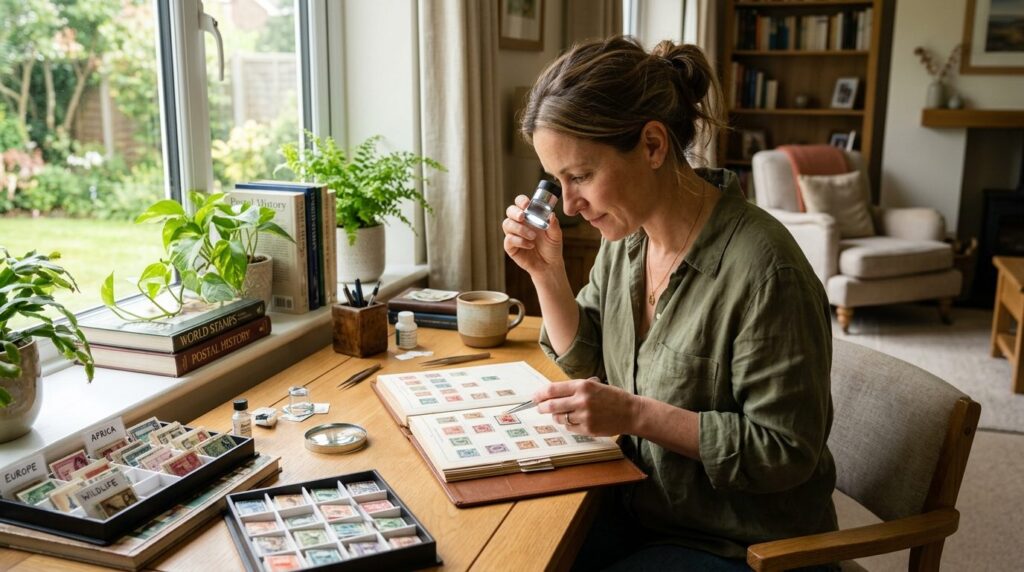 Professional lifestyle photograph of an adult engaged in foc