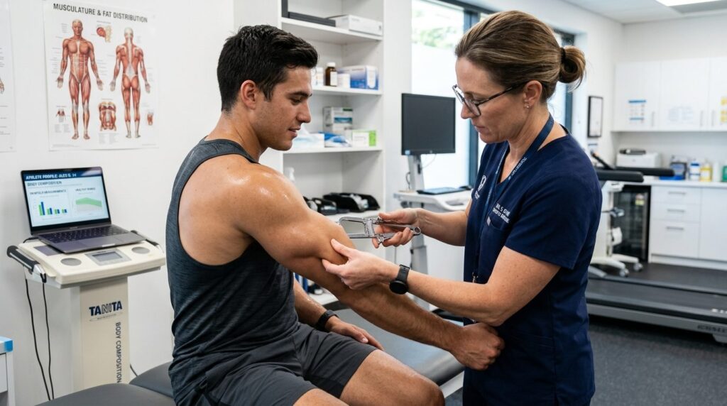 Realistic photograph of a sports doctor or healthcare profes