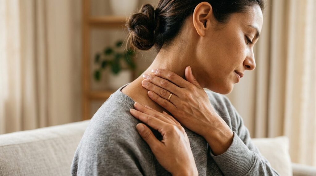 Close-up professional stock photo of a persons hands gently