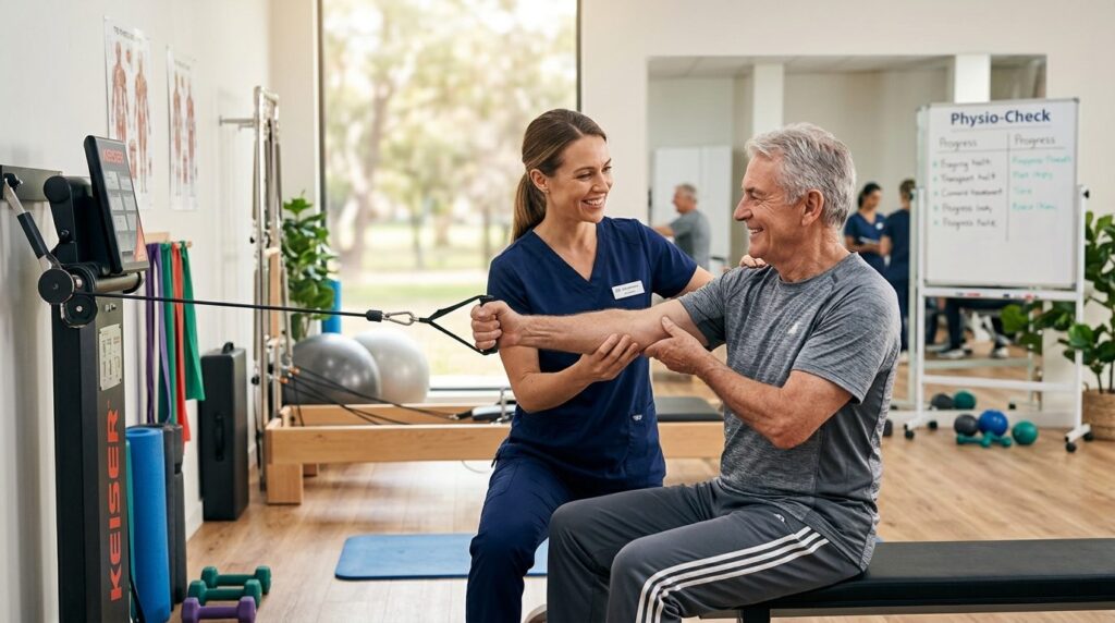 Professional stock photo of a healthcare practitioner conduc