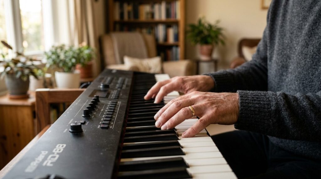 Close-up professional stock photo, 16:9 aspect ratio, hands